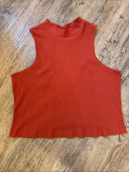 Old Navy Tops - Old Navy Ribbed Mock Neck Tank - Rust